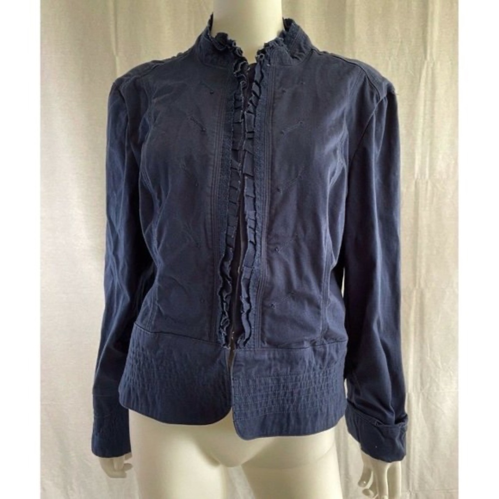 Apt 9 Womens Jacket Coat Purple Stretch Slim Fit L